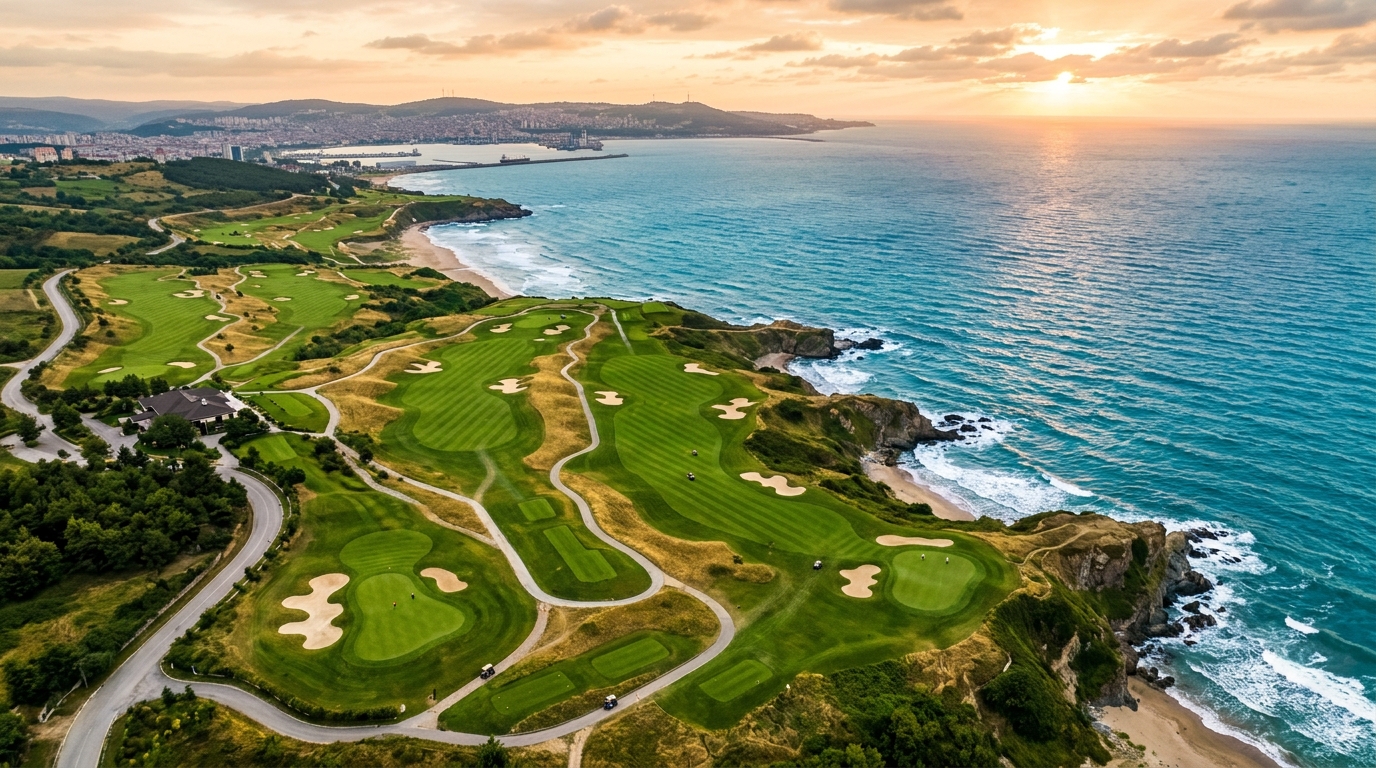 Samsun Golf Kulübü Kıyı Links Parkuru Hava Görünümü